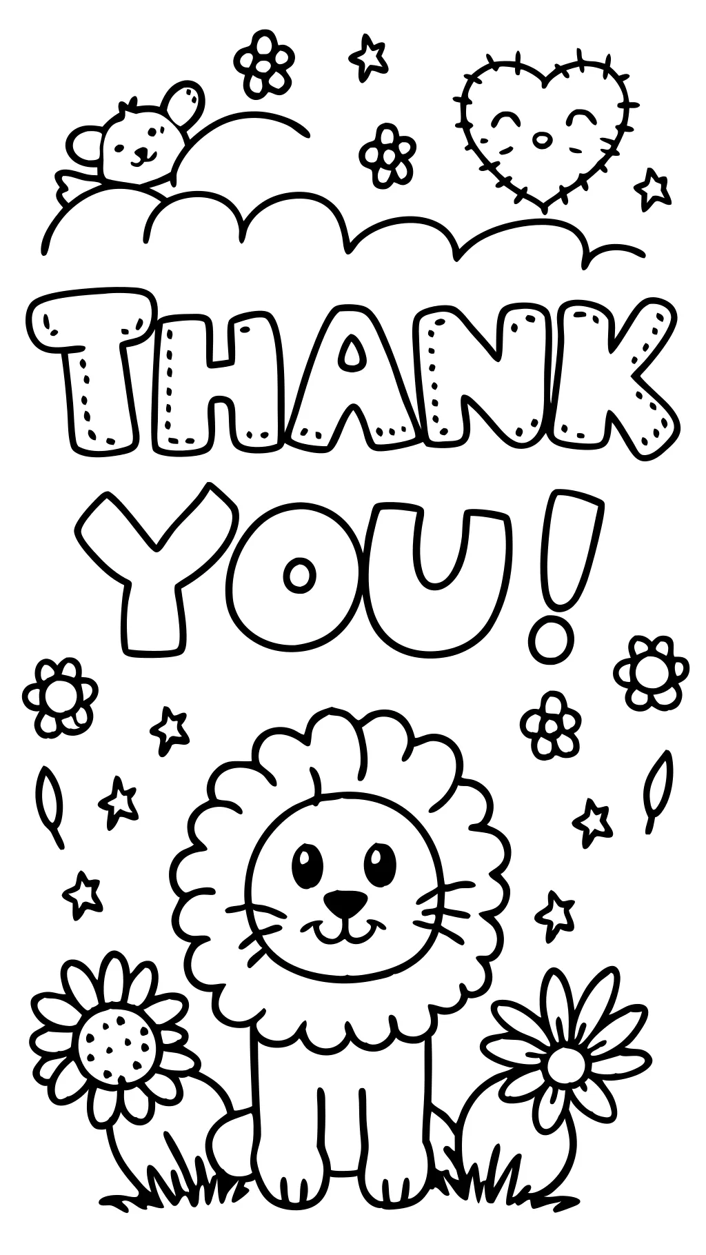 free thank you coloring pages